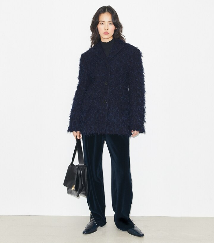 Blauer ブラウアー Charlie レディース レザージャケット M ウール ブレザー: レディース ジャケット | Tory Burch JP