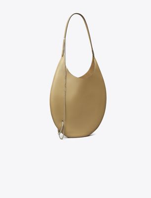 Tory Burch Pierced Soft Bag In Sand
