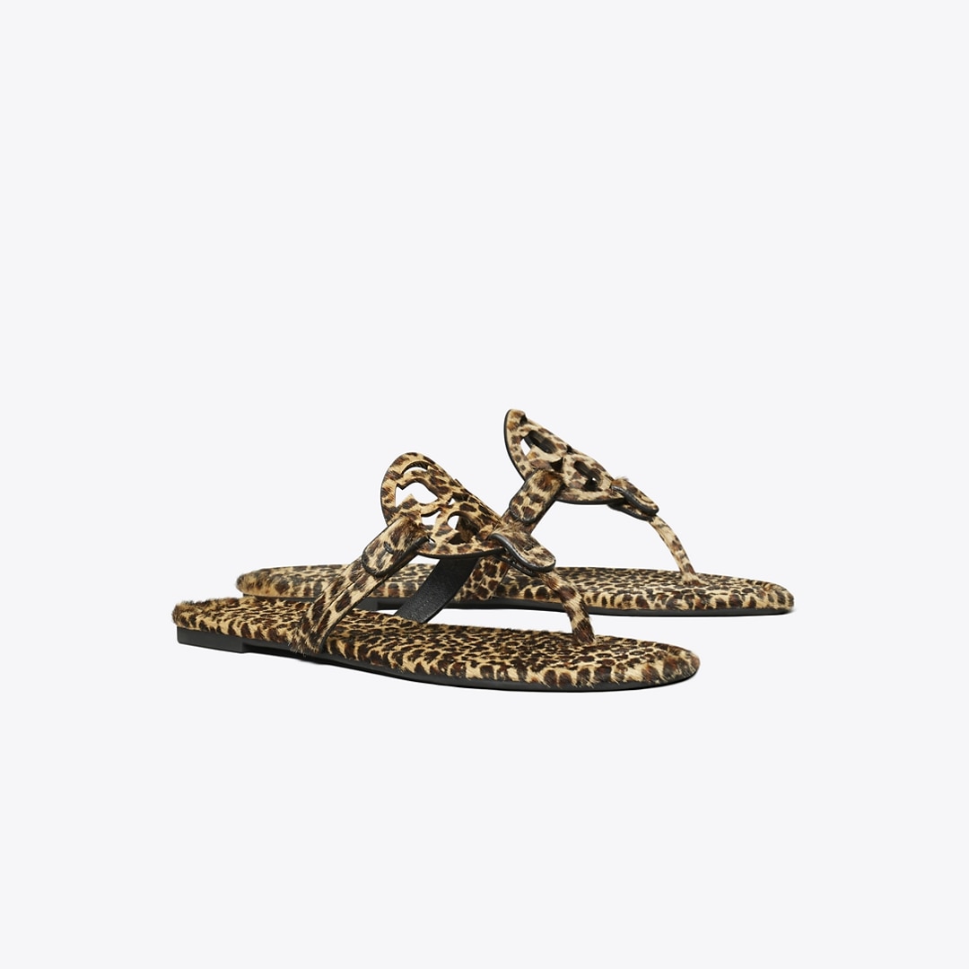 Tory Burch Miller Printed Calf Hair Sandal In Animal Print