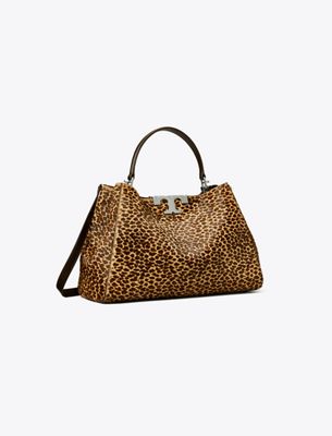 Tory Burch Eleanor Calf Hair Satchel In Multi