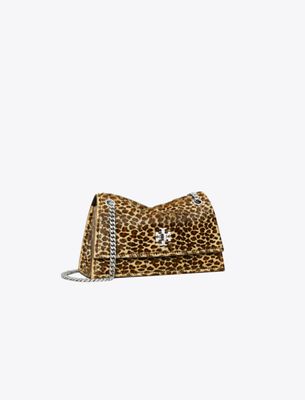Tory Burch Mini Kira Turnlock Calf Hair Shoulder Bag In Multi