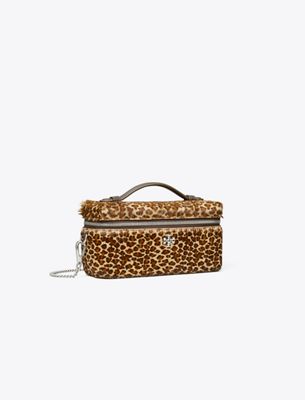 Tory Burch Kira Calf Hair Vanity Case In Multi
