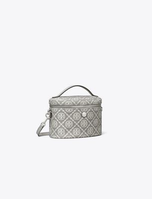 Tory Burch T Monogram Soft Vanity Case In Gray
