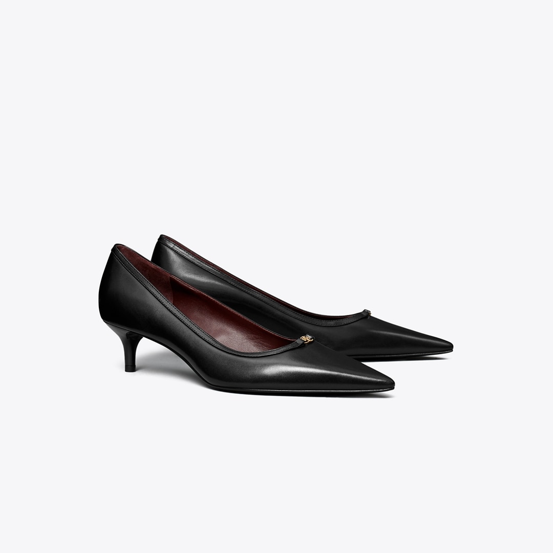 Tory Burch Double T Buckle Low-heeled Pump In Animal Print