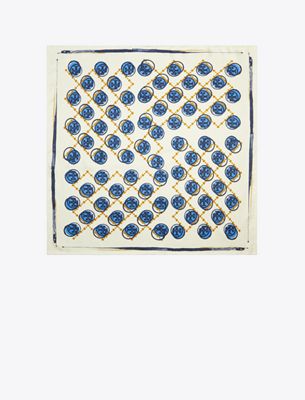 Tory Burch Stamped T Monogram Neckerchief In Neutral