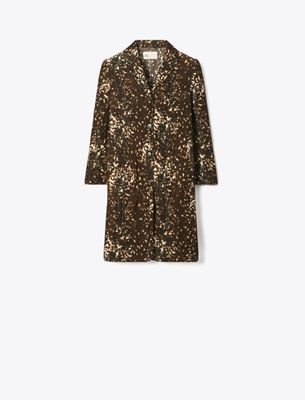 Tory Burch Cotton Velvet Coat In Multi