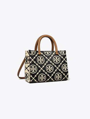 Tory Burch T Monogram Contrast Embossed Top-handle Tote In Multi