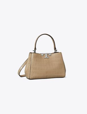 Tory Burch Mini Eleanor Soft Croc-embossed Satchel
