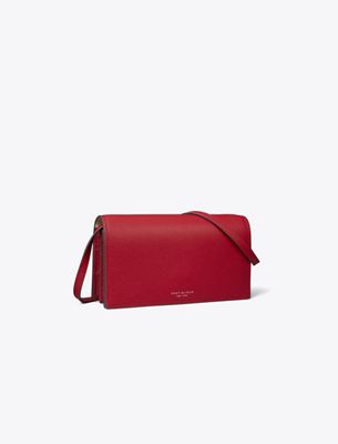 Tory Burch Romy Wallet Crossbody In Red