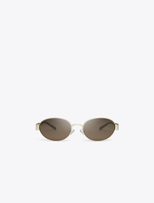 Tory Burch Miller Metal Oval Sunglasses