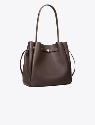 Tory Burch Large Romy Bucket Bag In Brown