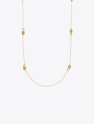 Lange Icon Pavé Interlocking Halskette