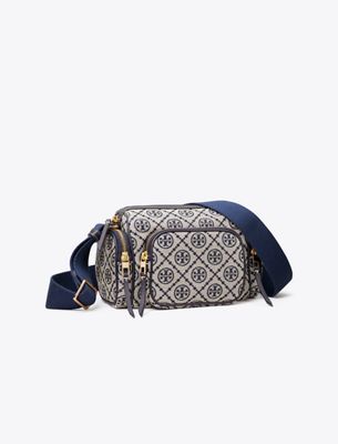 Tory Burch T Monogram Pocket Crossbody In Blue