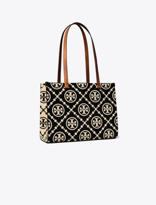 Tory Burch T Monogram Contrast Embossed Small Tote