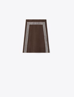 Tory Burch Embellished Linen Skirt