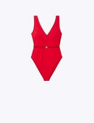 Tory Burch Belted Swimsuit