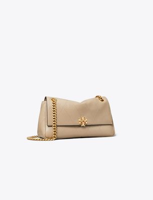 Tory Burch Charlie Crossbody Bag — Gray Cow Leather