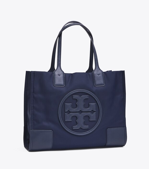 tory burch ella patent tote black