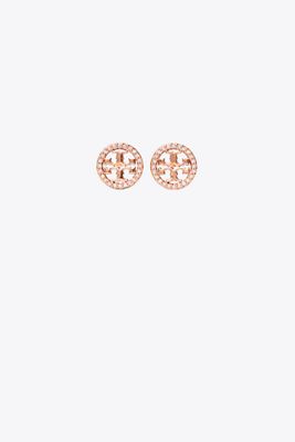 Tory Burch Icon Pavé Stud Earrings