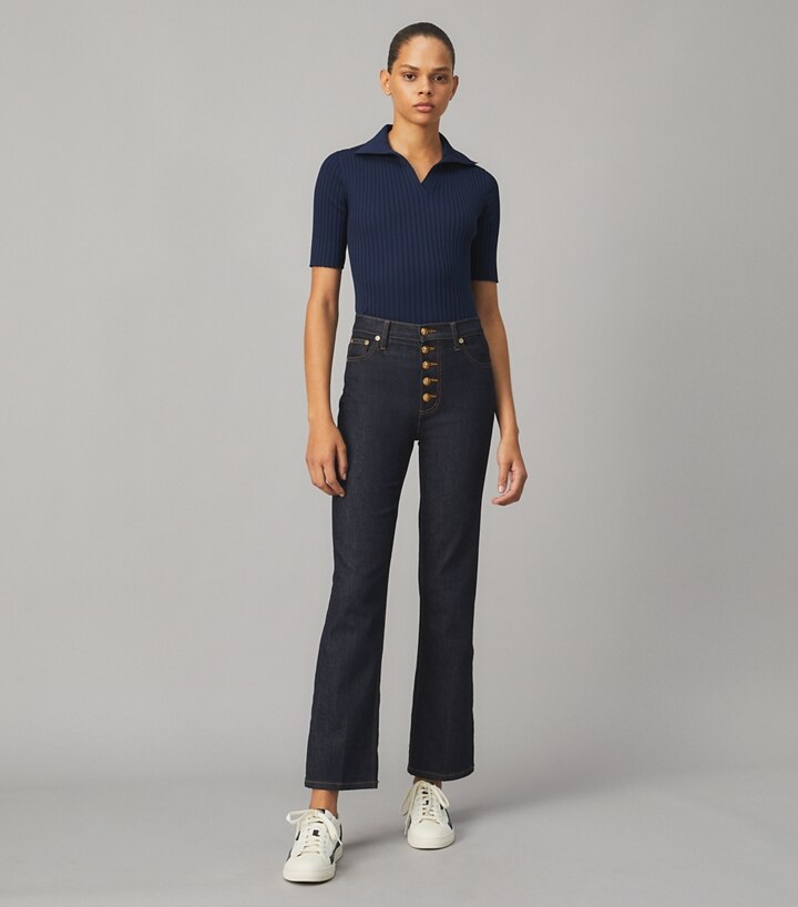 Button-fly jeans with a cashmere texture – Luxury Bubble