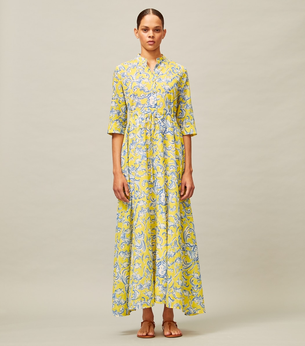 tory burch printed shirt dress