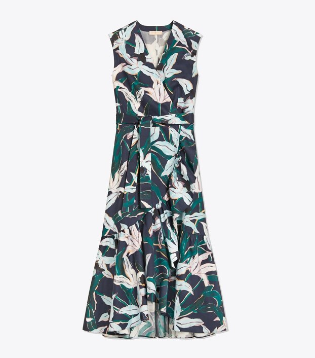 tory burch overprinted wrap dress
