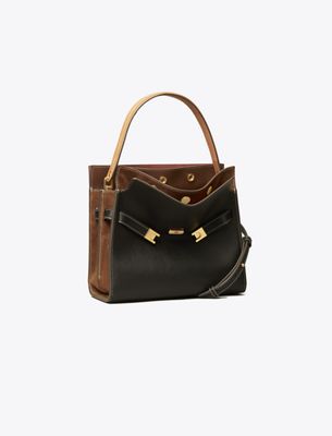 Tory Burch Small Lee Radziwill Double Bag In Black