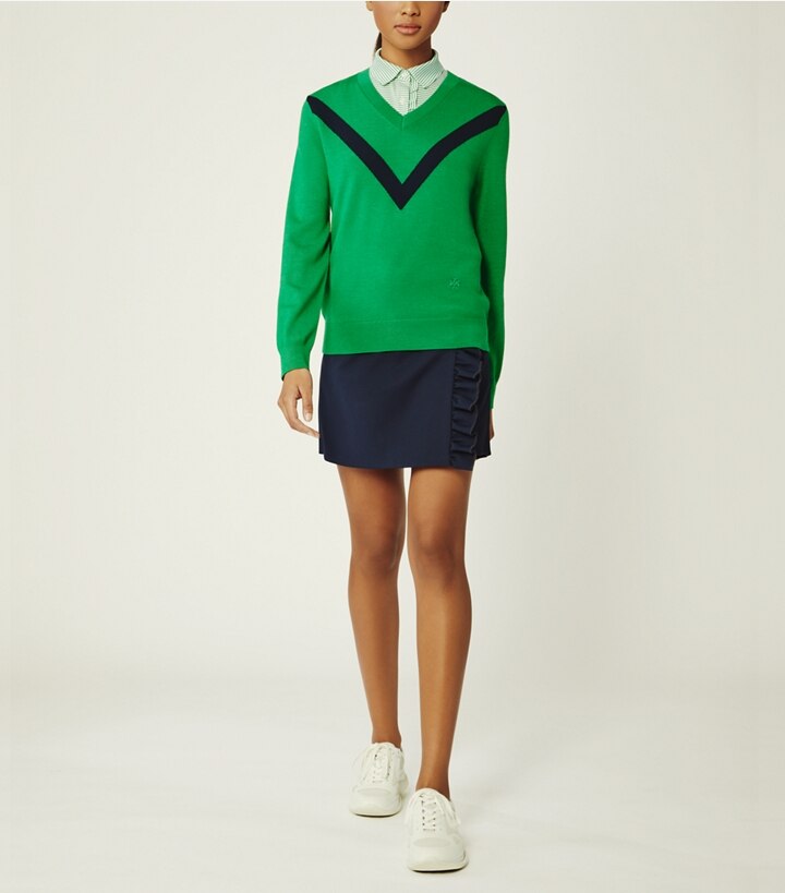 Merino Chevron Sweater: Women's Designer Sweaters | Tory Sport