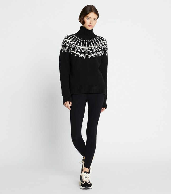 Tory Burch PERFORMANCE MERINO outlet FAIR ISLE SWEATER $298 Size M