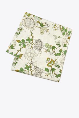 Tory Burch Happy Times Bouquet Square Tablecloth, 70" X 70" In Green