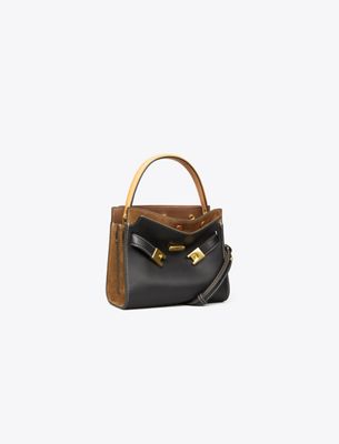Tory Burch Petite Lee Radziwill Double Bag In Black
