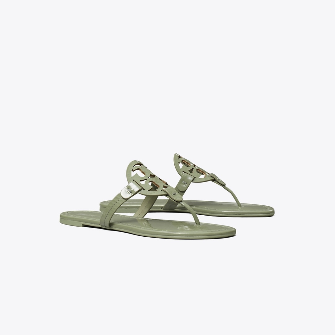 Tory Burch Miller Patent Sandal In Green