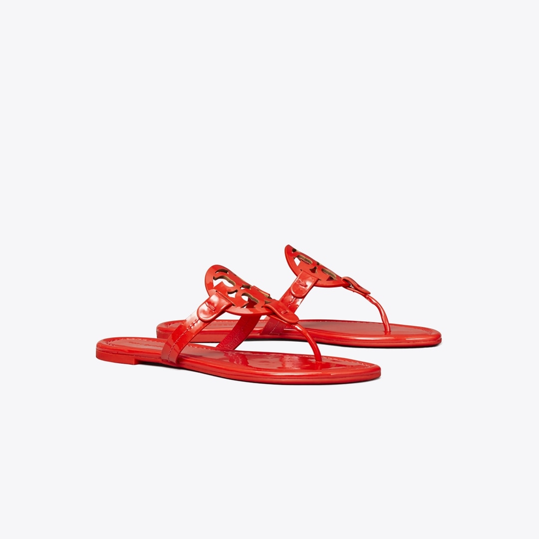 Tory Burch Miller Patent Sandal In Red