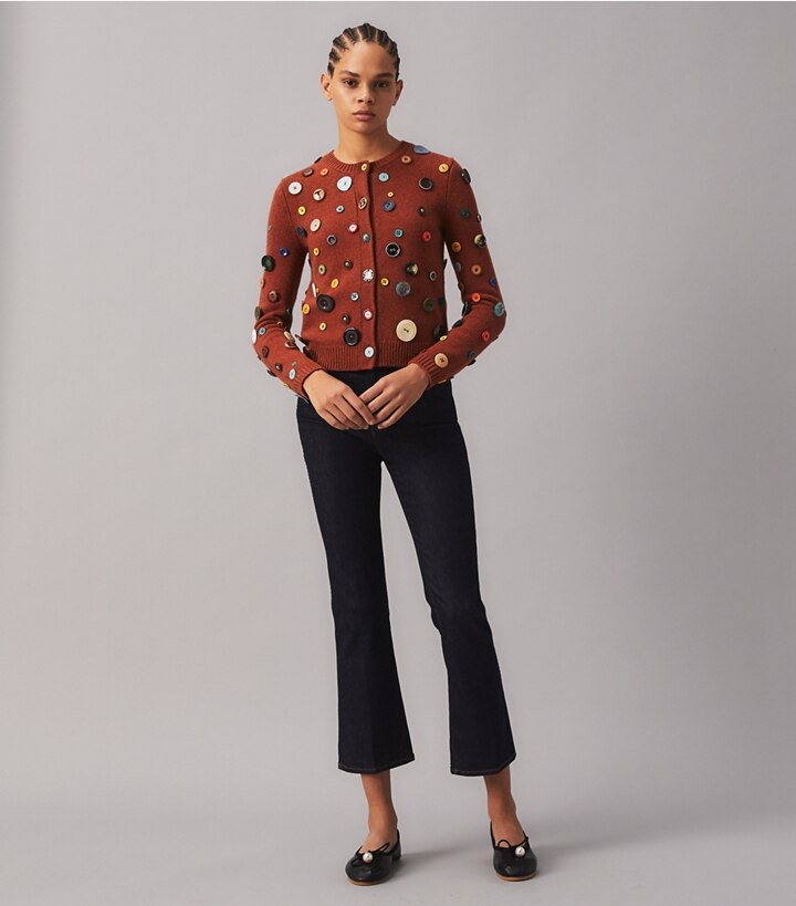 tory burch button sweater