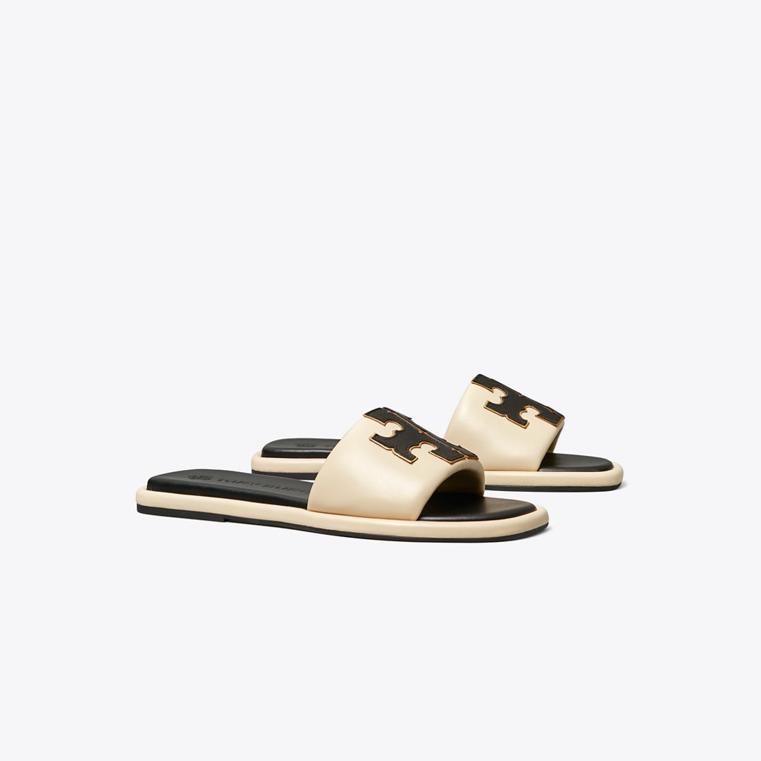 Tory Burch Double T Burch Slide In Neutral