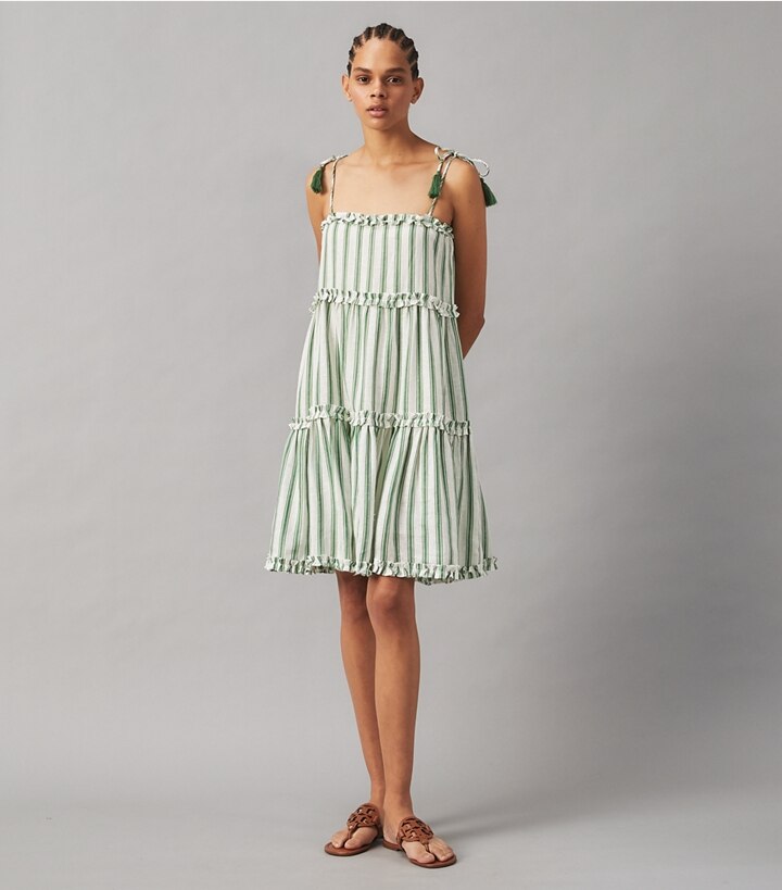 Striped Short Dress: Women's Designer Coverups | Tory Burch