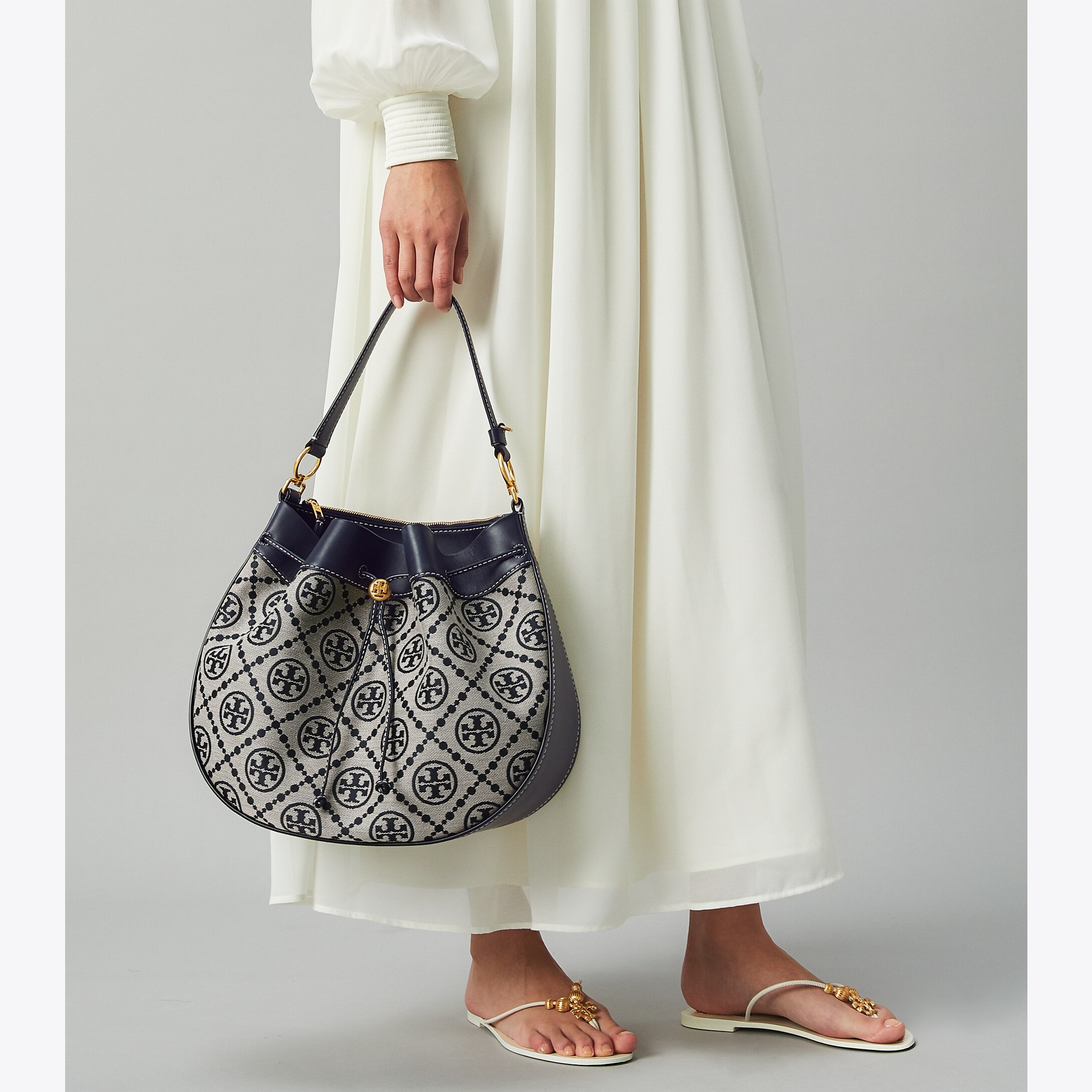 tory burch t monogram jacquard mini hobo