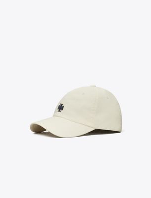 Tory Burch Logo Cap In Neutral
