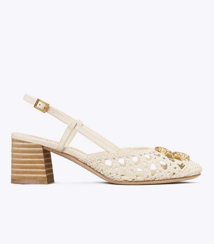 eleanor woven slingback pump