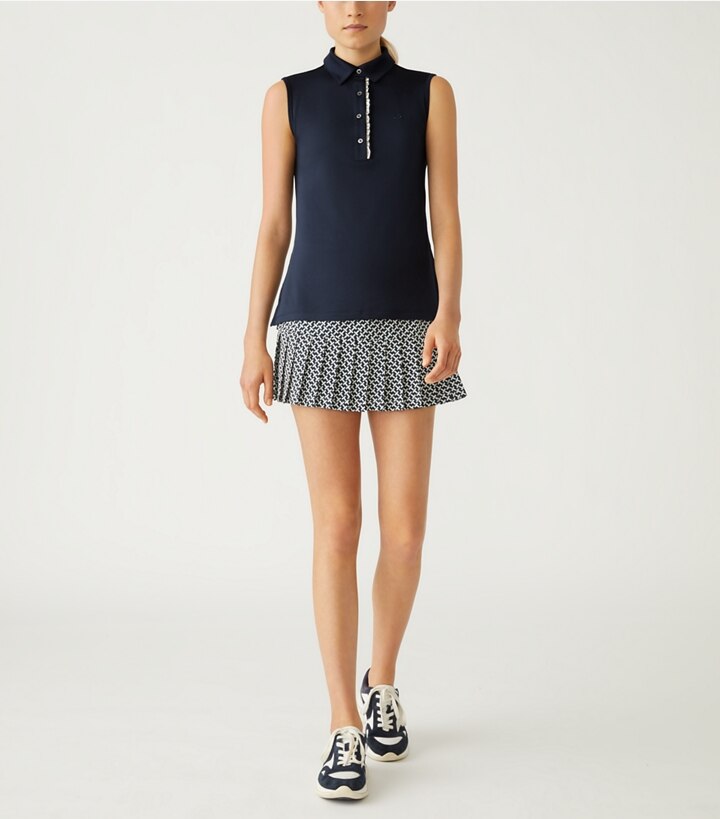 Printed Pleated-Hem Tennis Skirt: Women's Designer Bottoms | Tory 