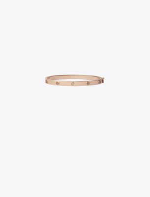 Tory Burch Miller Stud Hinge Bracelet, 5mm In Gold