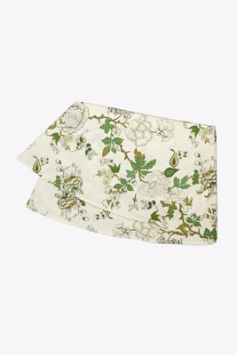 Tory Burch Happy Times Bouquet Round Tablecloth, 120" In Green