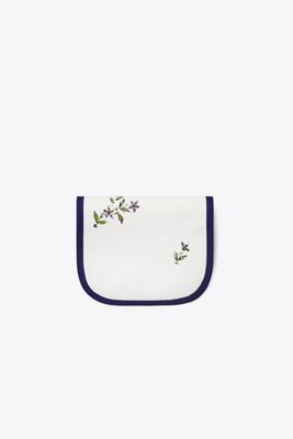 Tory Burch Jolie Fleur Cocktail Napkin, Set Of 4 In White