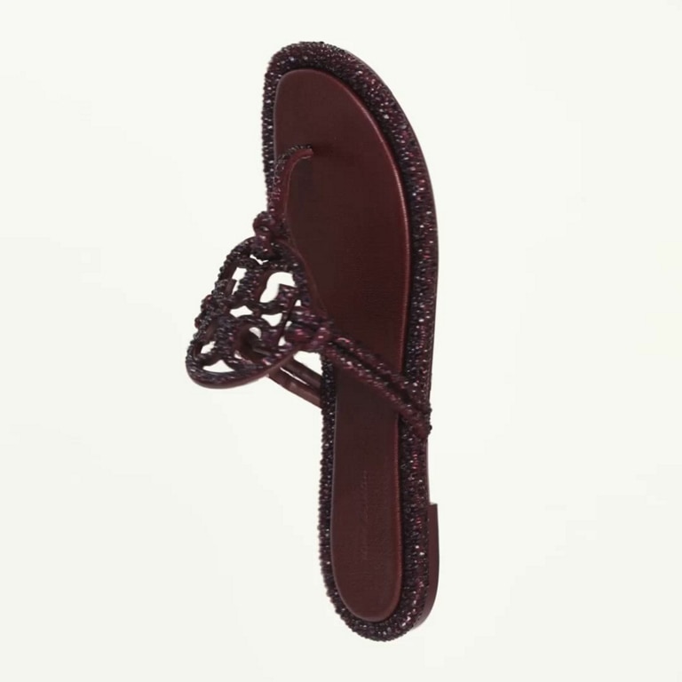 〔TORY BURCH〕ヘビ柄フラットサンダル 未使用♡ブラックゴールド24.5 TORY BURCH トリーバーチ サンダル DOUBLE T SPORT SLIDE ダブル