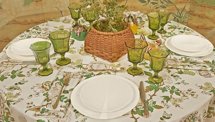 Happy Times Linen Tablecloth