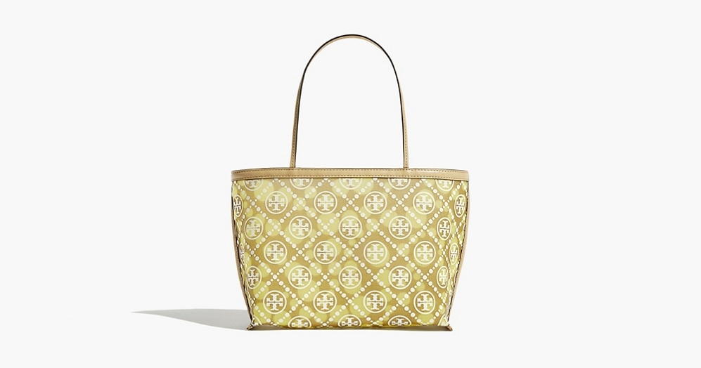 T Monogram Contrast Tote