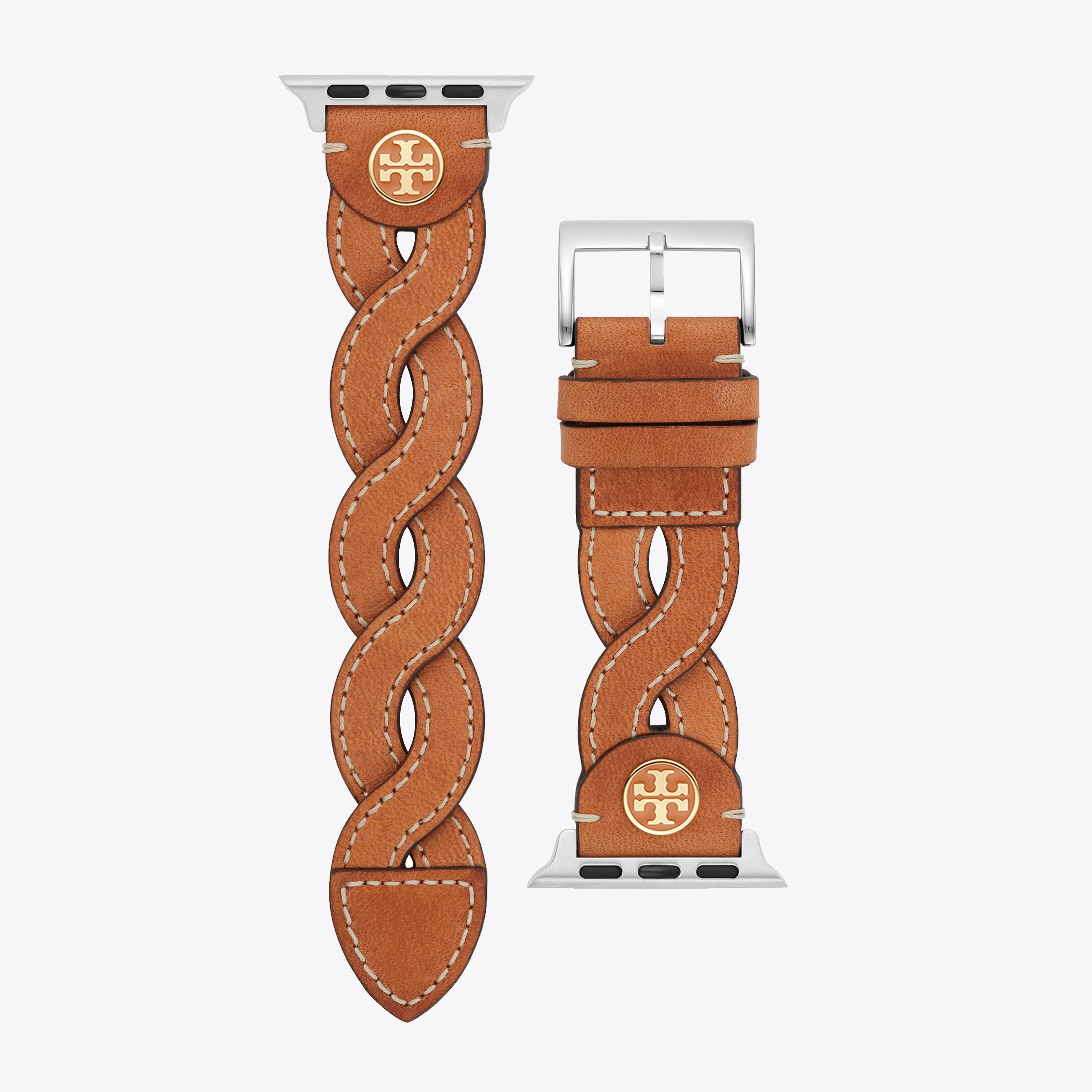 Tory Burch Braided Band For Apple Watch®, Camello Leather, 38 Mm 40