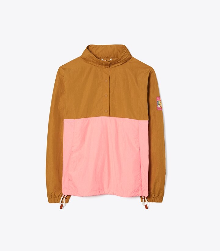 Anorak in nylon color-block con mezza zip: Donna Abbigliamento | Giacche |  Tory Burch IT