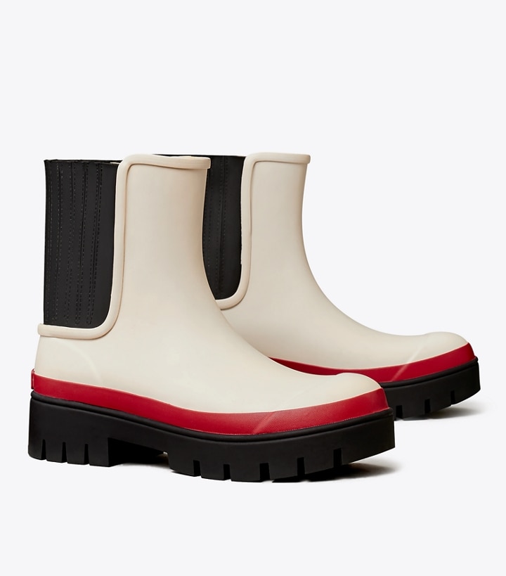 tory burch black rain boots