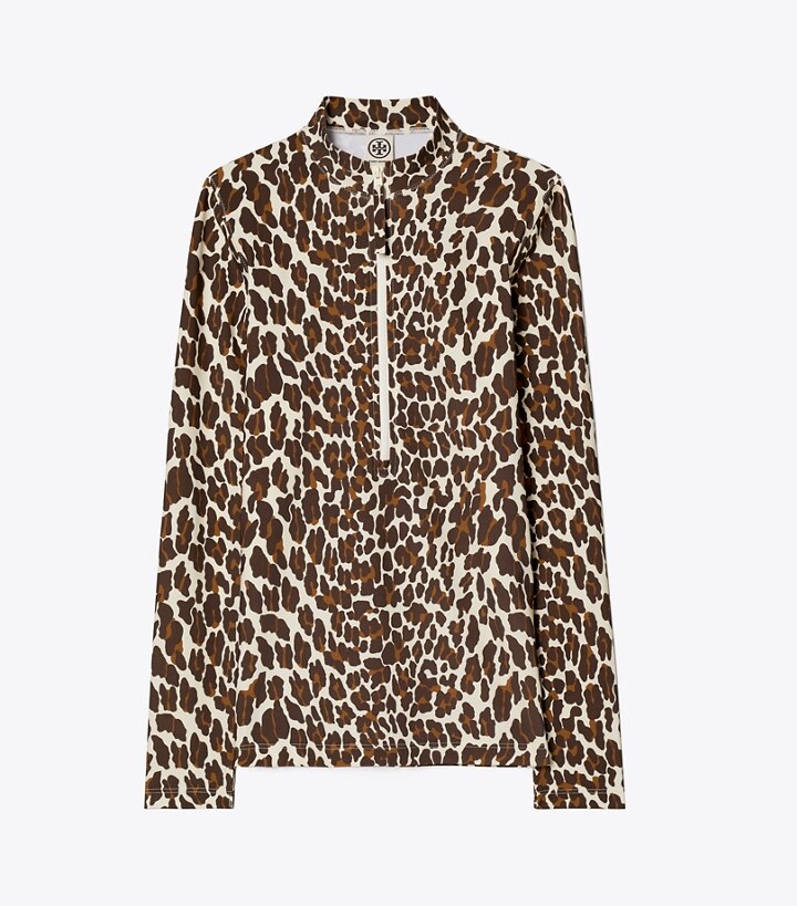 Camicia da surf con zip sul davanti: Donna Abbigliamento Mare | Copricostume  | Tory Burch IT